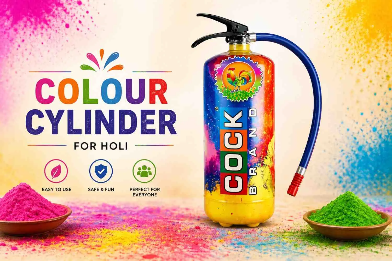 Colour Cylinder for Holi