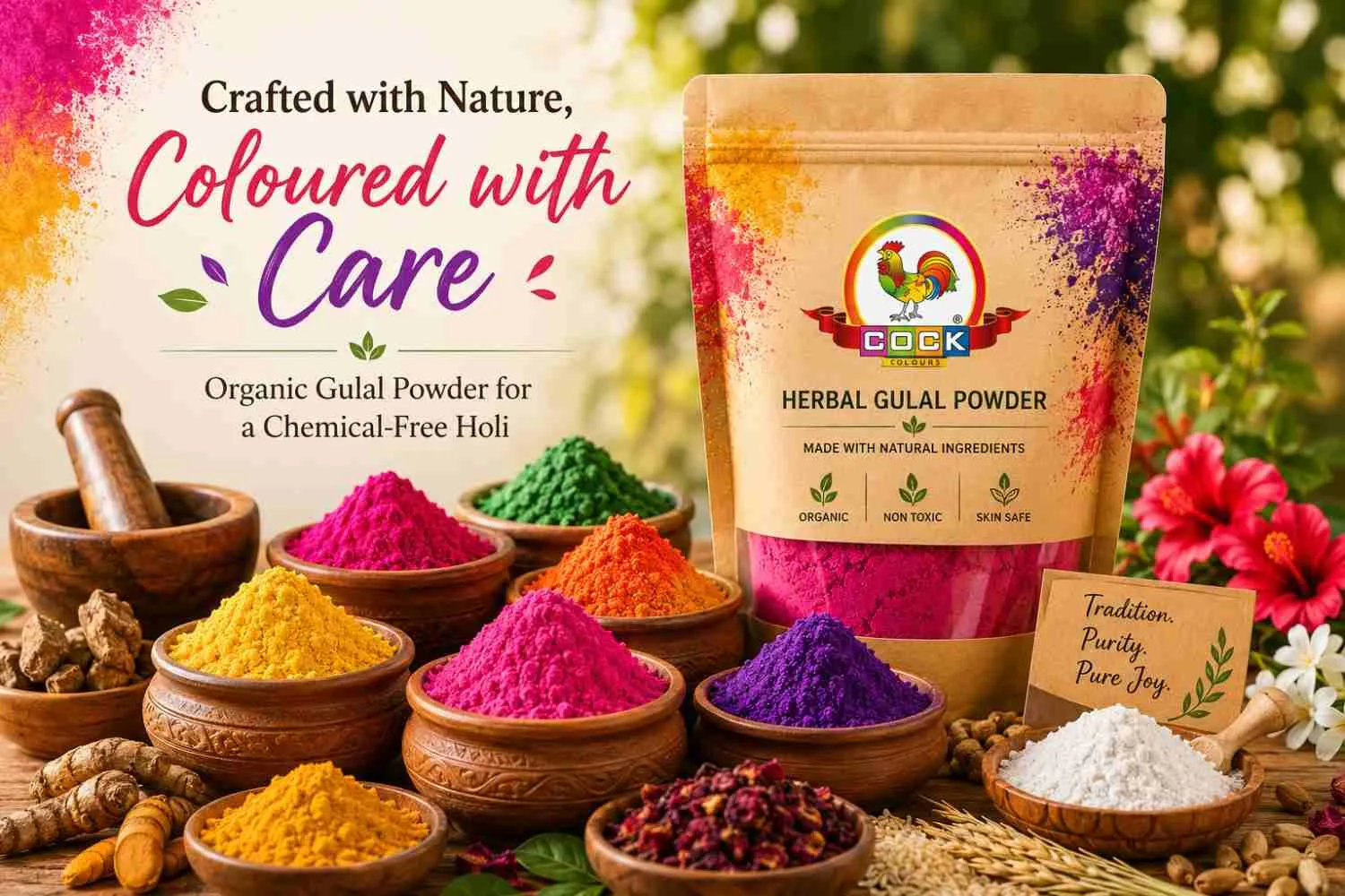 Organic Gulal Powder for Chemical-Free Holi