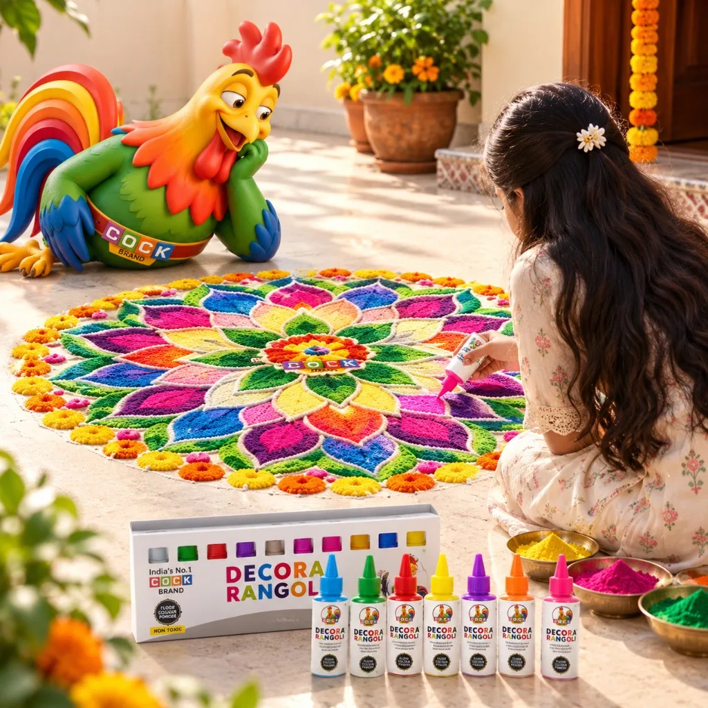 Decora rangoli colours and tools